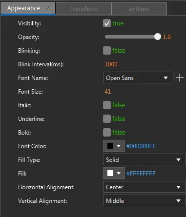 Appearance Tab