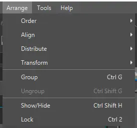 Arrange Tab