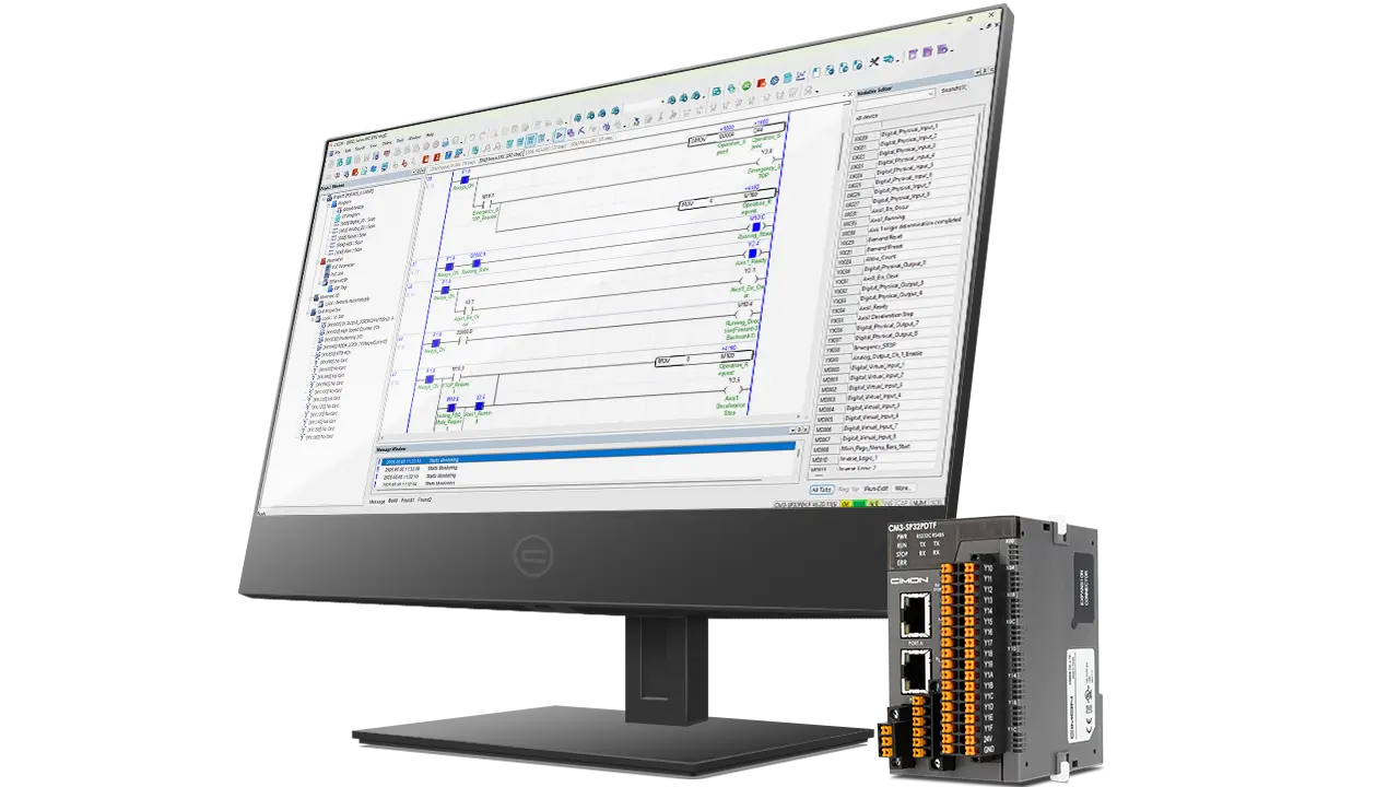 Monitor with CICON and PLC