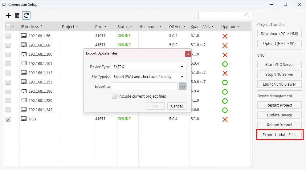 CIMON Canvas v5.1.1 release Note Export Update Files