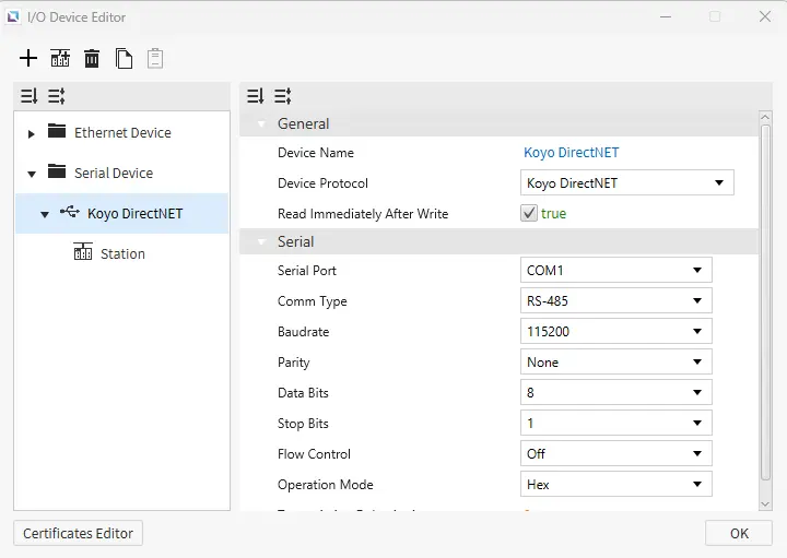 CIMON Canvas v5.1.1 release note Koyo DirectNET