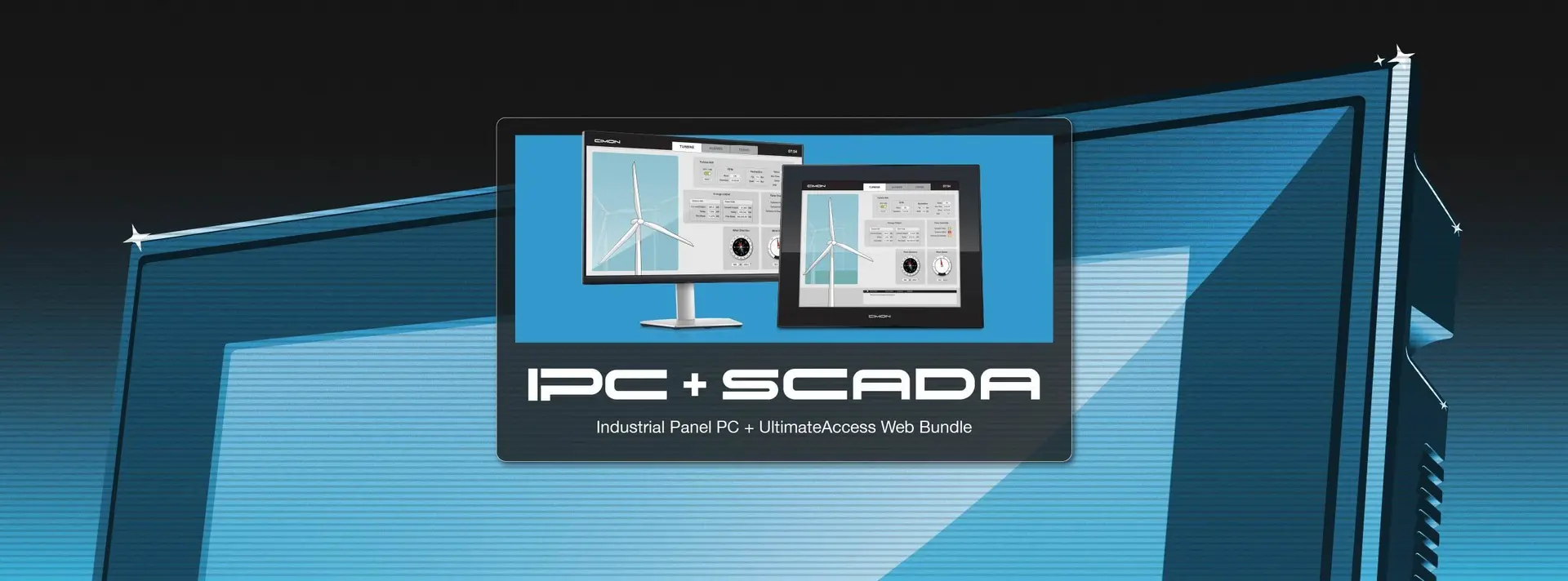 IPC and monitor with SCADA on the screens