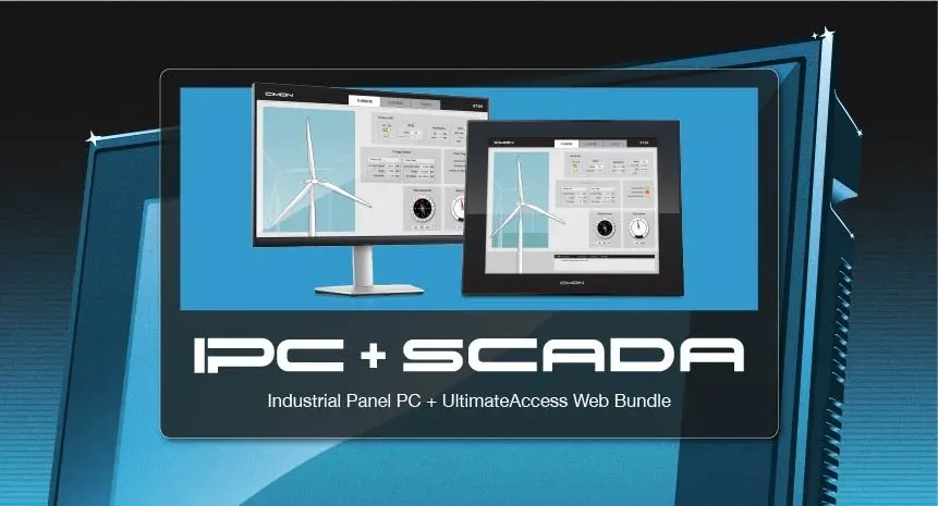 IPC and monitor with SCADA on the screens