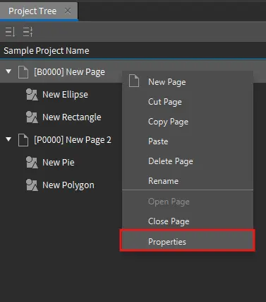 New Page Properties