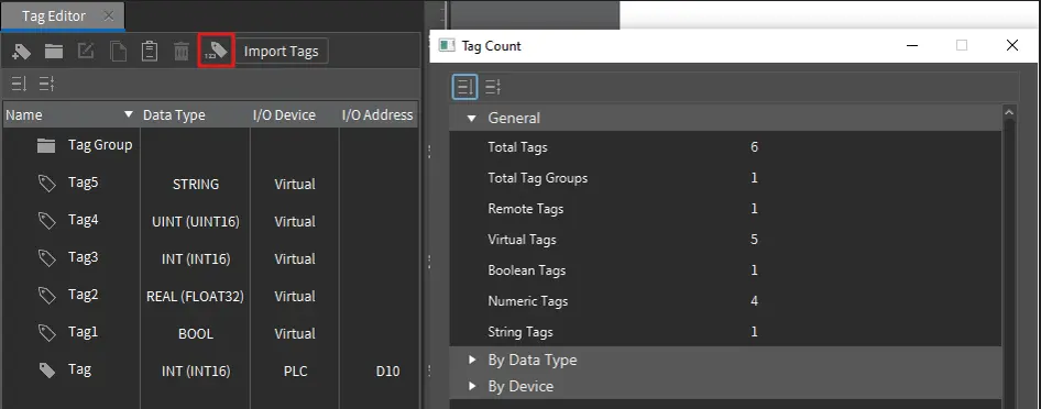Tag count