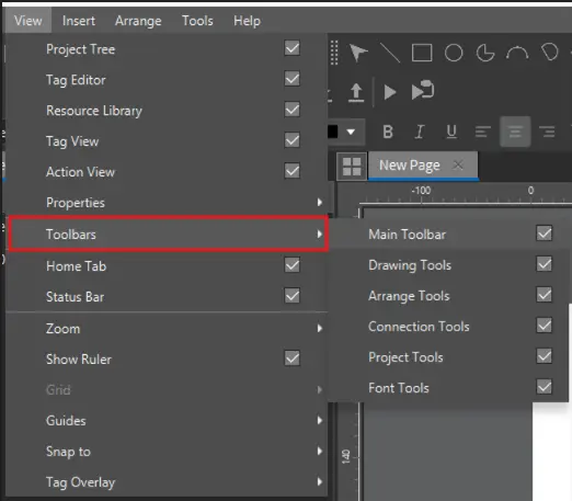Toolbars